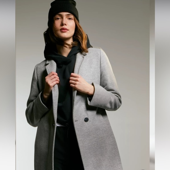 Aritzia Babaton The Stedman Coat - Light Grey Unlined - Picture 5 of 5